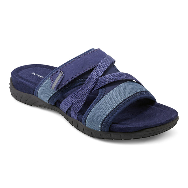 easy spirit Shells Flat Sandals Dark Blue Multi