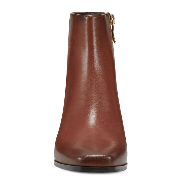 Easy Spirit Sidney Dress Booties Brown Leather