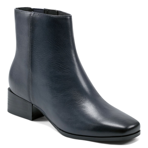 easy spirit Sidney Dress Booties Navy Leather