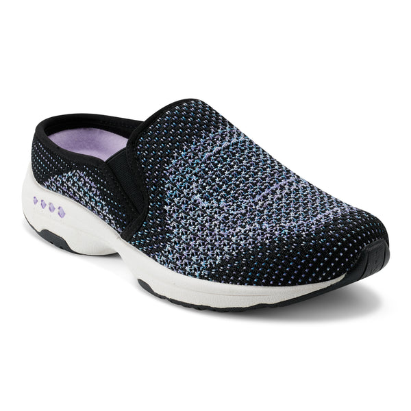 easy spirit Takeknit Eco Clogs Black/Blue Knit
