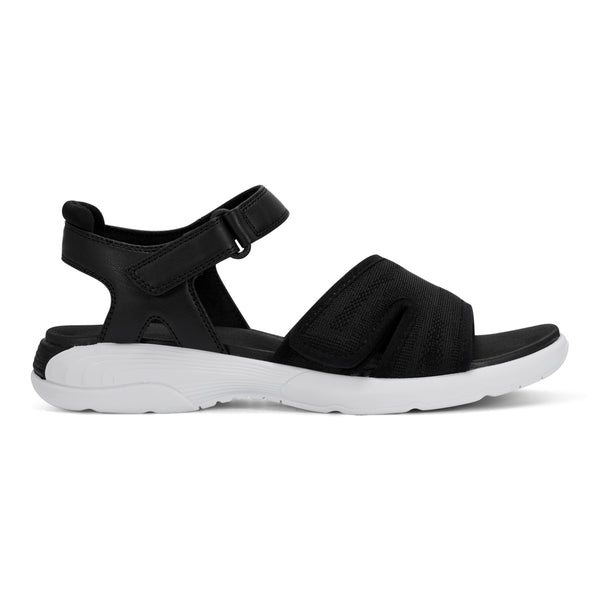 Easy Spirit Tayton Flat Sandals Black