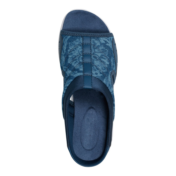 Easy Spirit Traciee Slip On Sandals Denim Floral