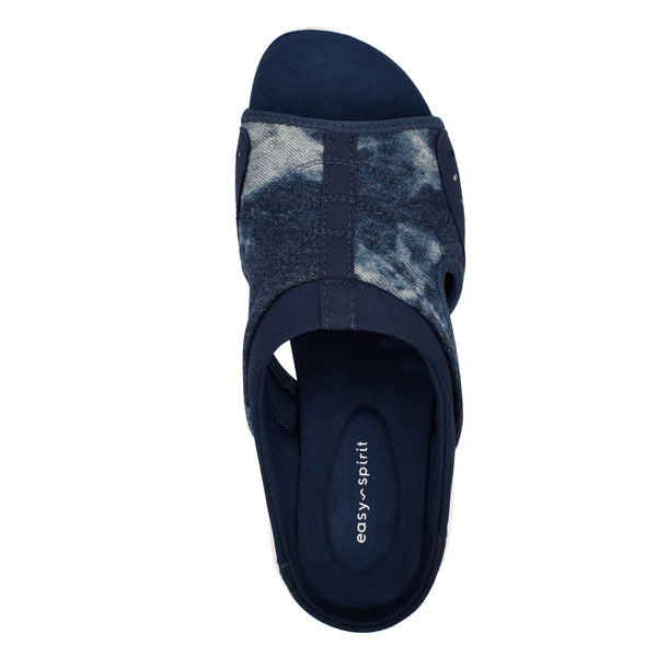 Easy Spirit Traciee Slip On Sandals Denim Tie Dye