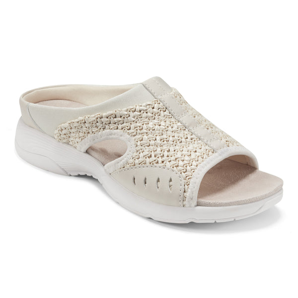 easy spirit Traciee Slip On Sandals Ivory Raffia
