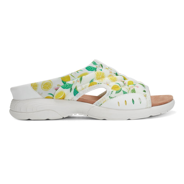 Easy Spirit Traciee Slip On Sandals Lemon Print