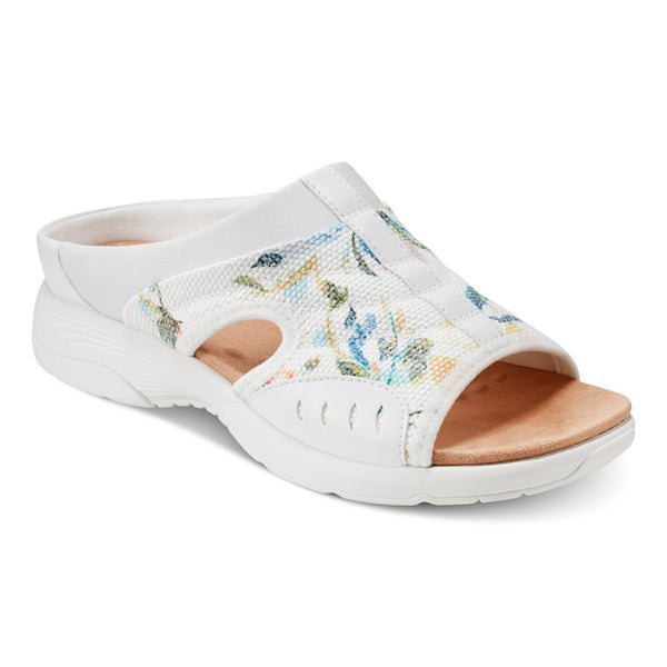Easy Spirit Traciee Slip On Sandals White Floral