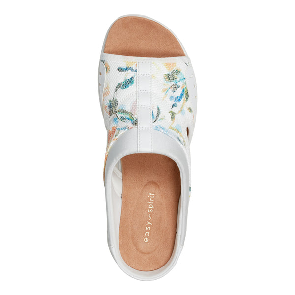 Easy Spirit Traciee Slip On Sandals White Floral