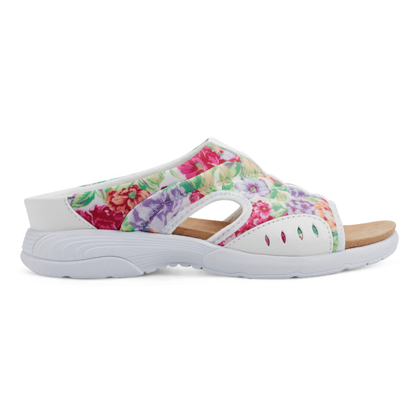 Easy Spirit Traciee Slip On Sandals White Floral