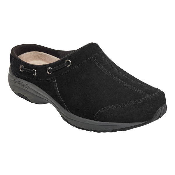 Easy Spirit Travelport Clogs Black Suede