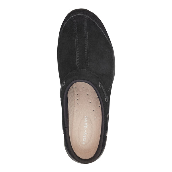 Easy Spirit Travelport Clogs Black Suede