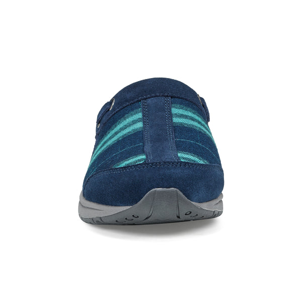 Easy Spirit Travelport Clogs Blue Green Plaid