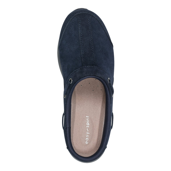 Easy Spirit Travelport Clogs Dark Blue Suede