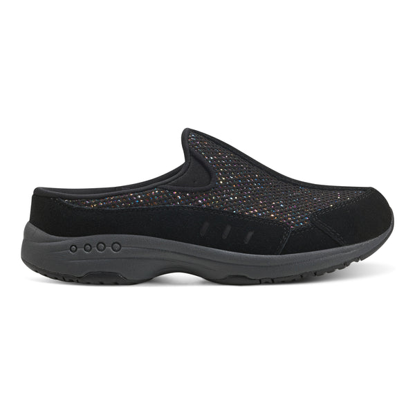 Easy Spirit Traveltime Clogs Black Glitter Multi