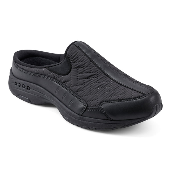 Easy Spirit Traveltime Clogs Black Nylon