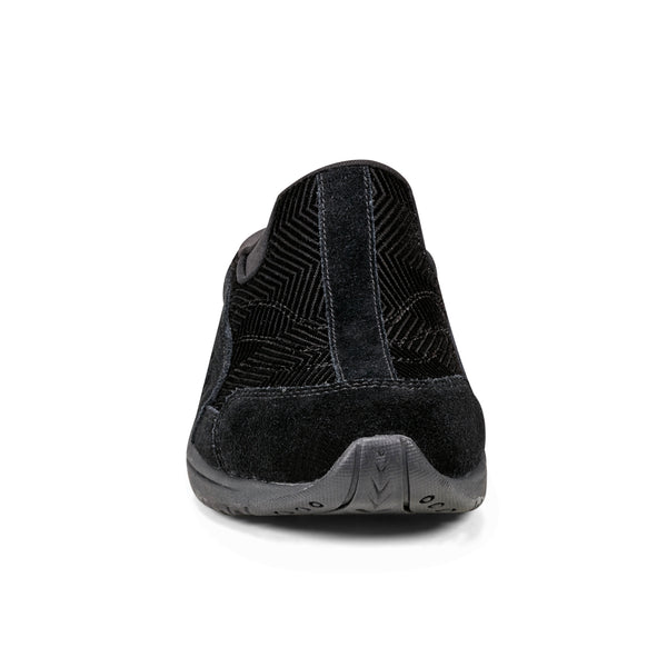 Easy Spirit Traveltime Clogs Black Velour Suede