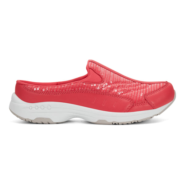 Easy Spirit Traveltime Clogs Coral Sequin