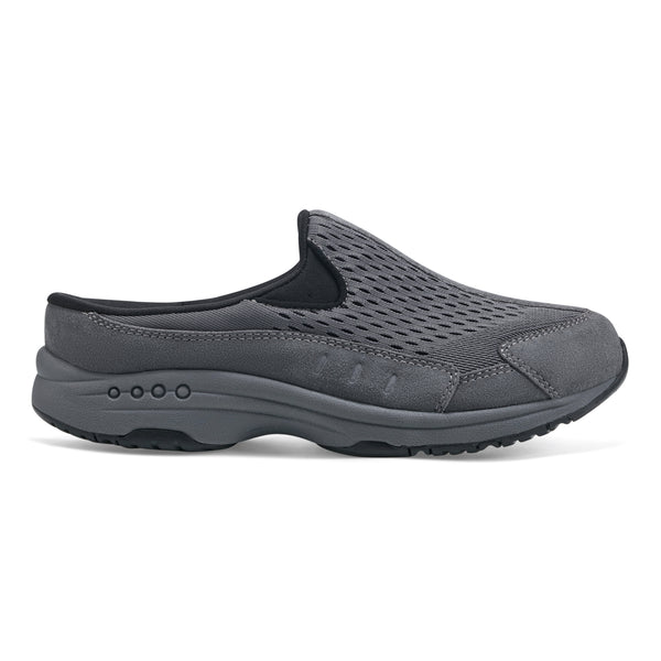 Easy Spirit Traveltime Clogs Dark Grey Mesh
