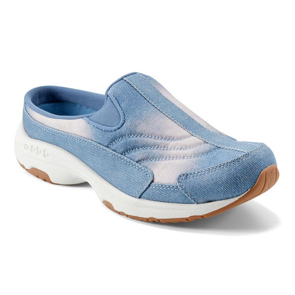 easy spirit Traveltime Clogs Denim/Pink Tie Dye