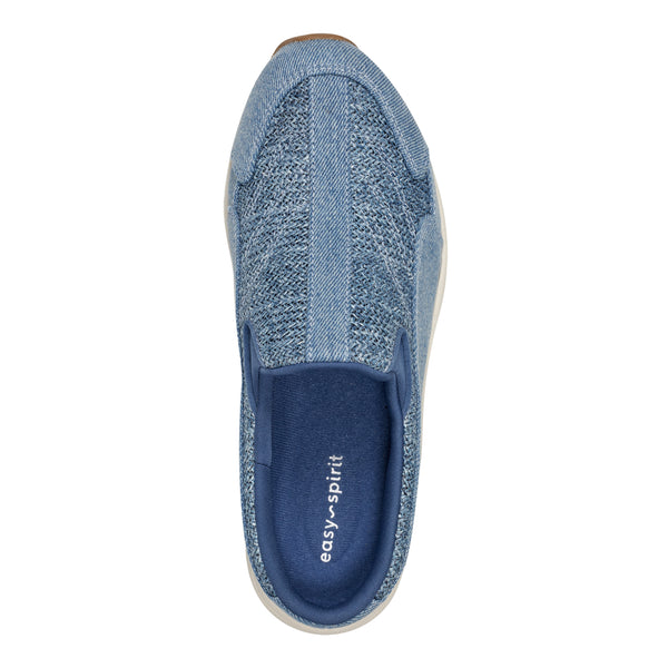 Easy Spirit Traveltime Clogs Denim Raffia