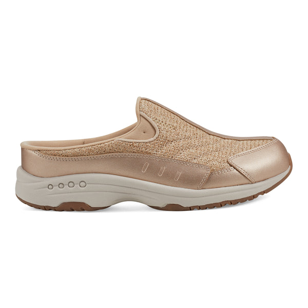 Easy Spirit Traveltime Clogs Gold Raffia