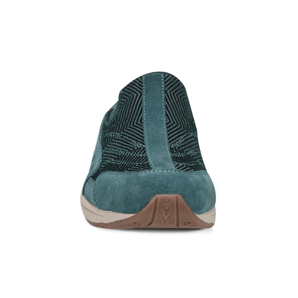 Easy Spirit Traveltime Clogs Green Velour Suede