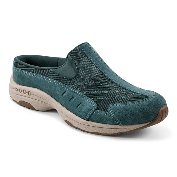 easy spirit Traveltime Clogs Green Velour Suede