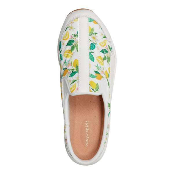Easy Spirit Traveltime Clogs Lemon Print