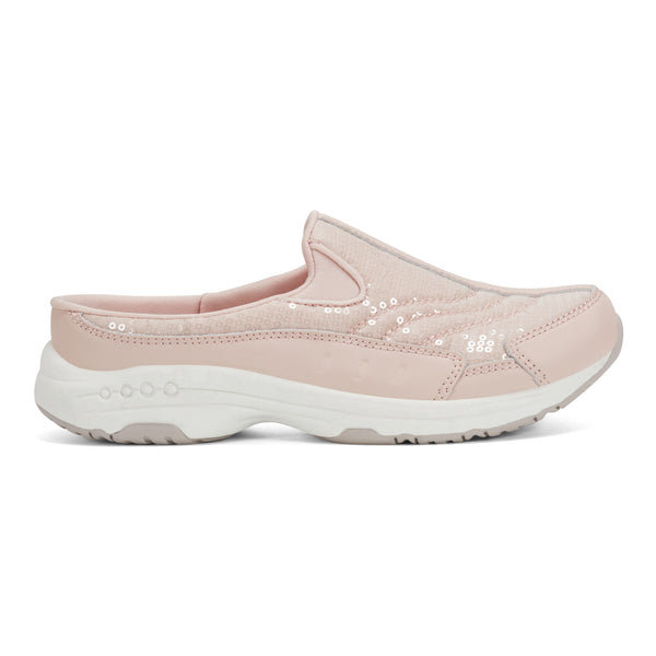 Easy Spirit Traveltime Clogs Light Pink Sequin