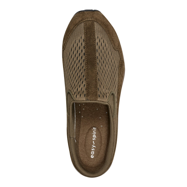 Easy Spirit Traveltime Clogs Olive Suede