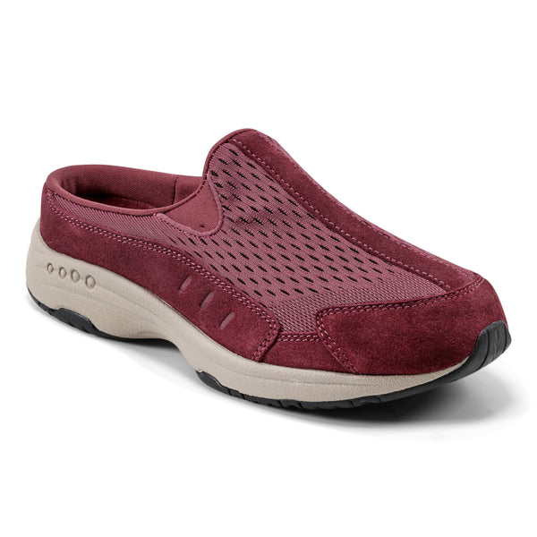 easy spirit Traveltime Clogs Red Suede