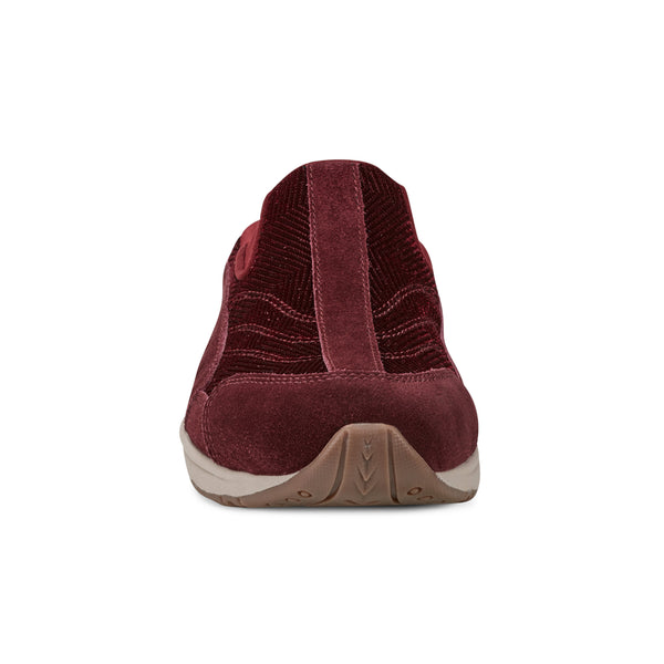 Easy Spirit Traveltime Clogs Red Velour Suede