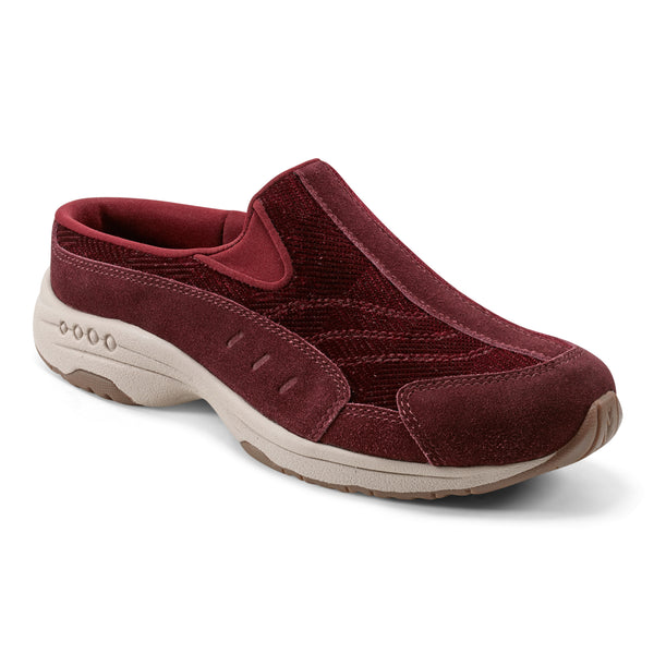 easy spirit Traveltime Clogs Red Velour Suede