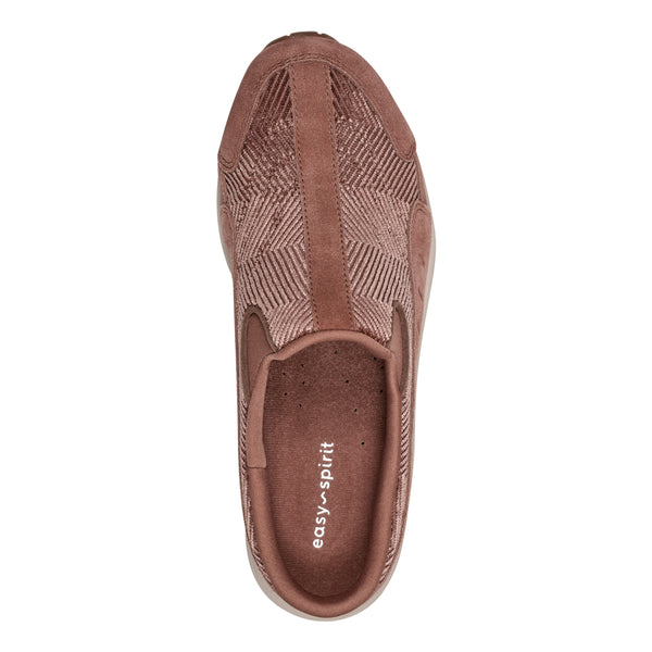 Easy Spirit Traveltime Clogs Taupe Velour Suede