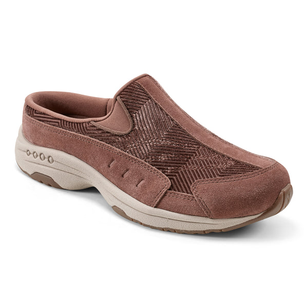 easy spirit Traveltime Clogs Taupe Velour Suede