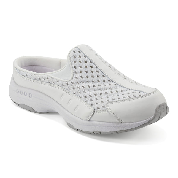 Easy Spirit Traveltime Clogs White Mesh