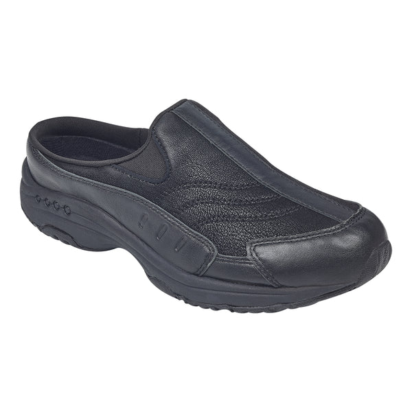 easy spirit Traveltime Leather Clogs Black Leather