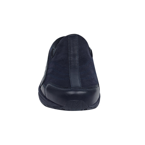 Easy Spirit Traveltime Leather Clogs Navy Leather
