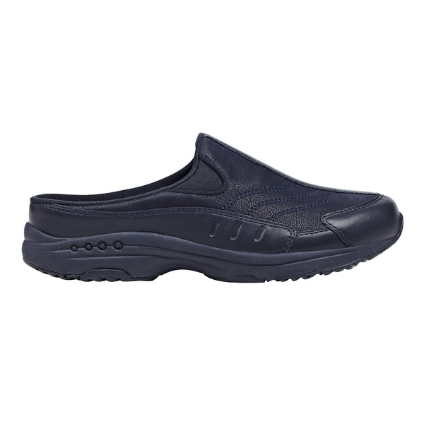 Easy Spirit Traveltime Leather Clogs Navy Leather