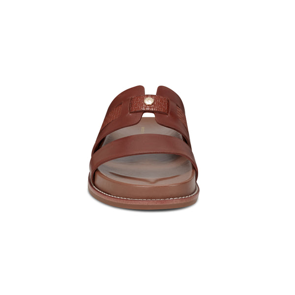 Easy Spirit Trevin Footbed Sandals Brown Leather