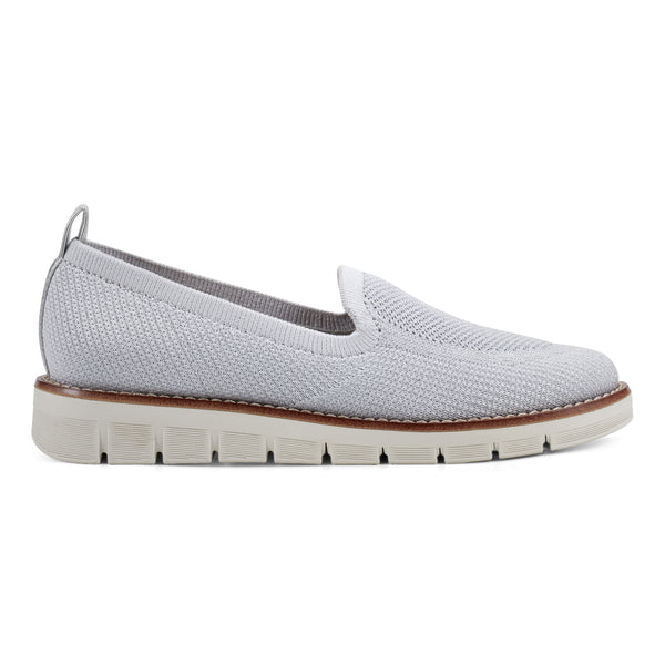Easy Spirit Valina Casual Slip On Flats Light Grey
