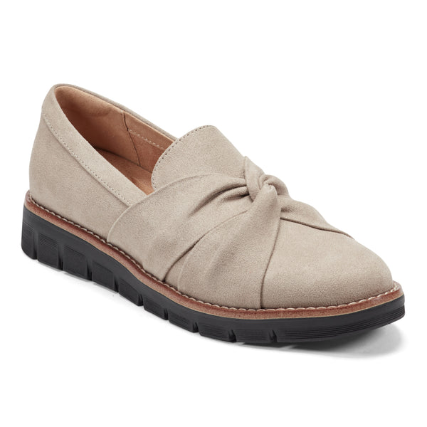 easy spirit Vitalia Knotted Slip On Loafers Taupe