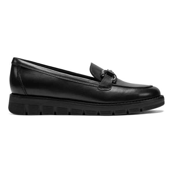 Easy Spirit Vivy Tailored Loafers Black Leather
