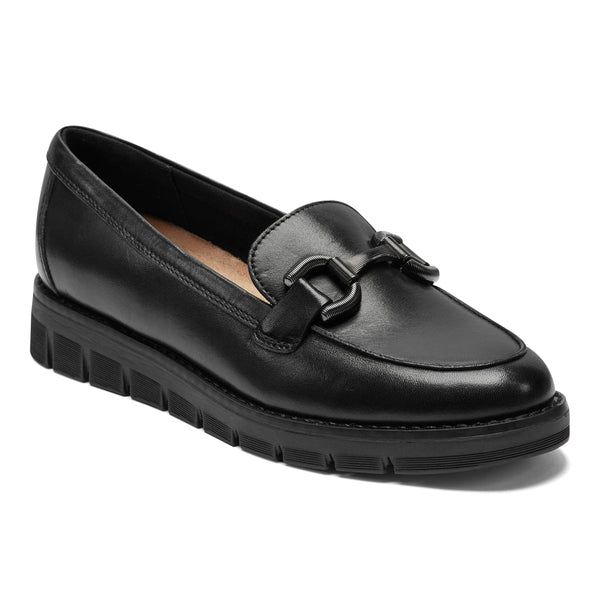 easy spirit Vivy Tailored Loafers Black Leather