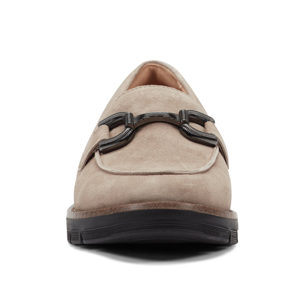 Easy Spirit Vivy Tailored Loafers Taupe Suede