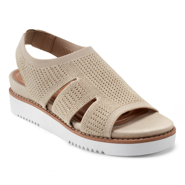 easy spirit Winslow Flat Sandals Natural Leather