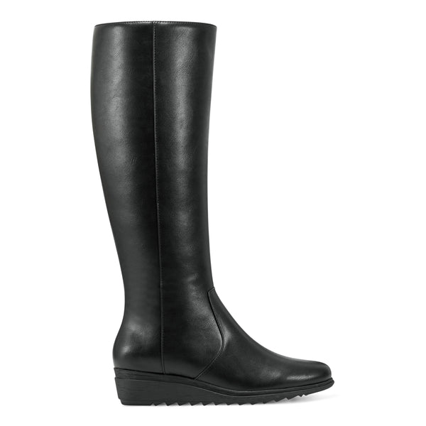 Easy Spirit Yumi Casual Tall Wedge Boots Black