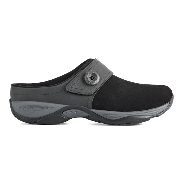 Easy Spirit Edline Slip On Casual Clogs Black Suede