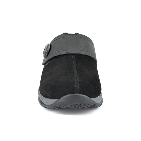 Easy Spirit Edline Slip On Casual Clogs Black Suede