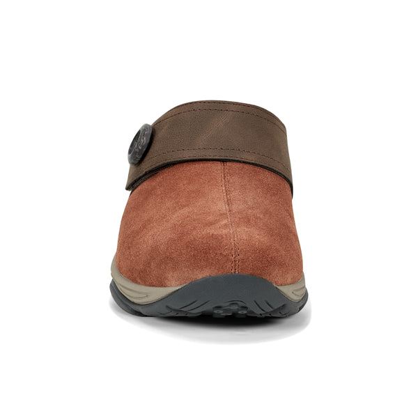 Easy Spirit Edline Slip On Casual Clogs Brown Suede