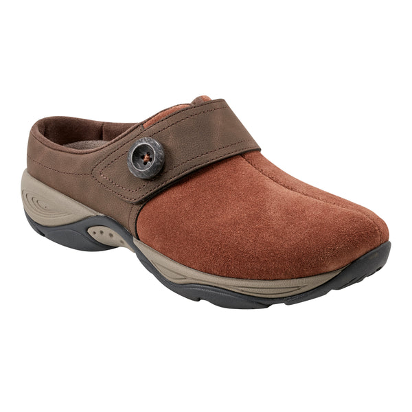 Easy Spirit Edline Slip On Casual Clogs Brown Suede